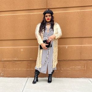 H&M striped shirt dress